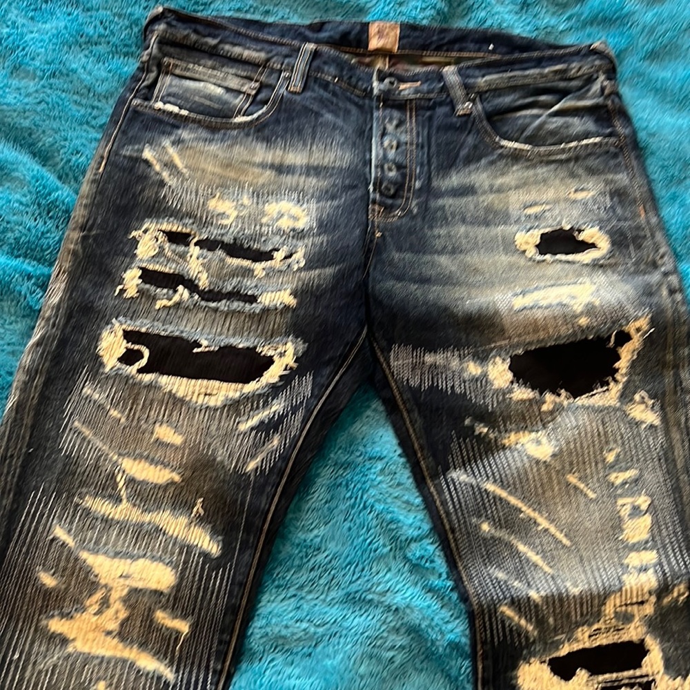 Brand new PRPS jeans size 38 waist 32 Length dark blue
